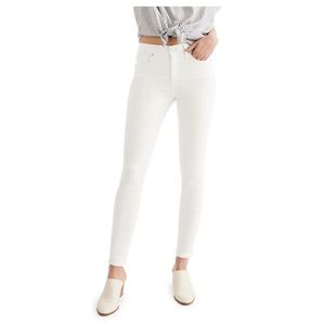 Madewell High Rise Skinny White Jeans | 25